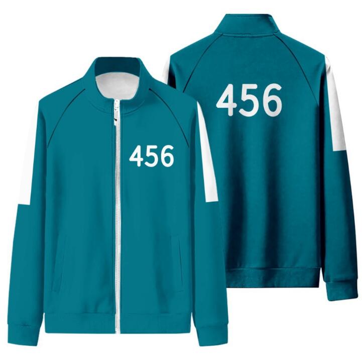 Squid Game Cosplay Costume Mask Jacket giacca da uomo junghoyeon stesso abbigliamento sportivo 456  067 maglione Halloween