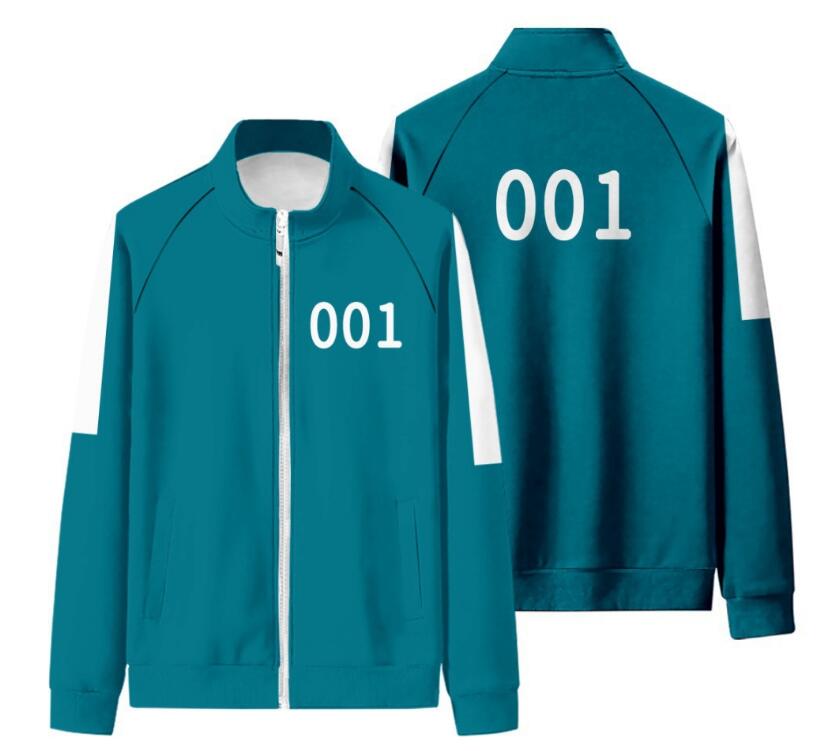 Squid Game Cosplay Costume Mask Jacket giacca da uomo junghoyeon stesso abbigliamento sportivo 456  067 maglione Halloween