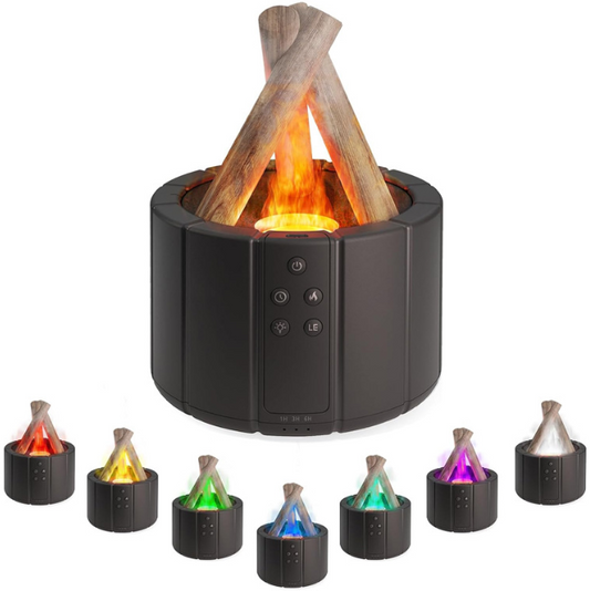 Simulated Flame Aroma Diffuser Bonfire Air Humidifier Ultrasonic Cool Mist Maker Fogger LED Essential Oil Lamp Difusor