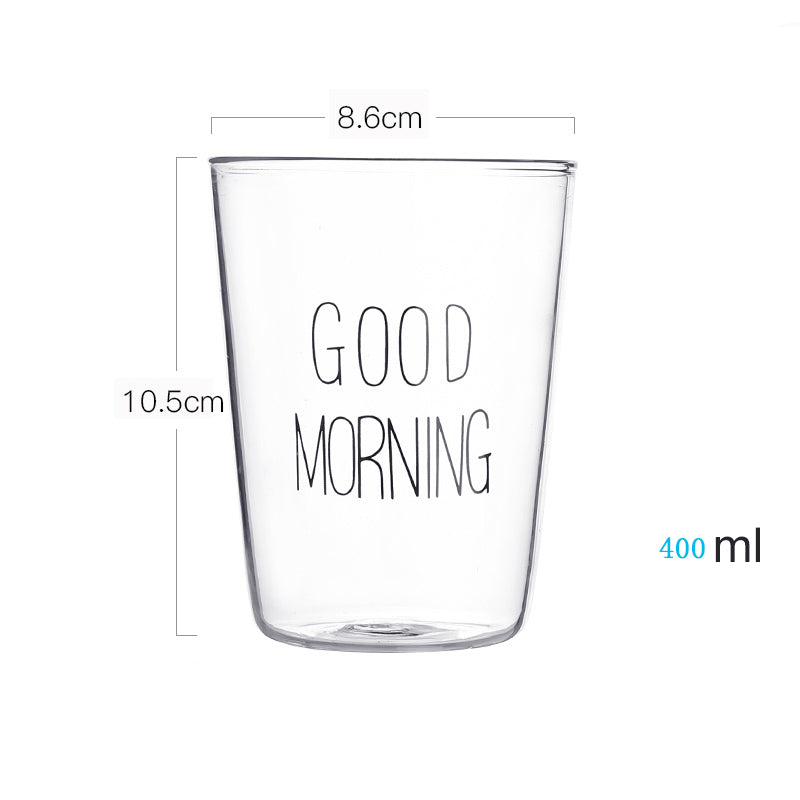 Lovely Glass Breakfast Cup Coffee Tea Milk Yogurt Mug Creative Good Morning Mug Gifts 400ml