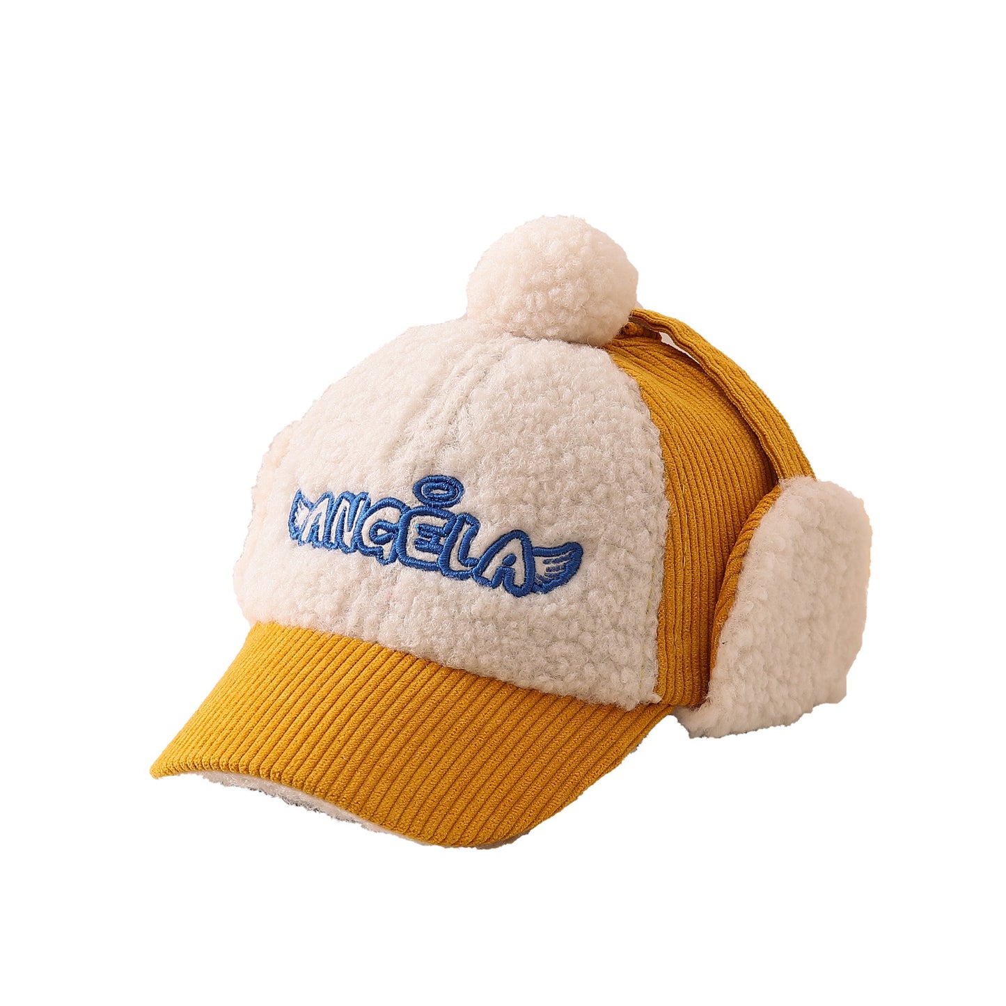 Children's Hat Autumn/Winter Ear Protection Warm Hat Boys' Corduroy Duck Tongue Hat Girls' Winter Fashion Baseball Hat